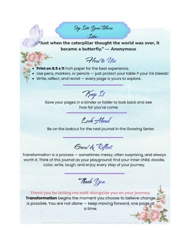 Faith to Bloom Journal